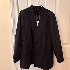 NWT Max Mara Pinstripe and Denim Blazer